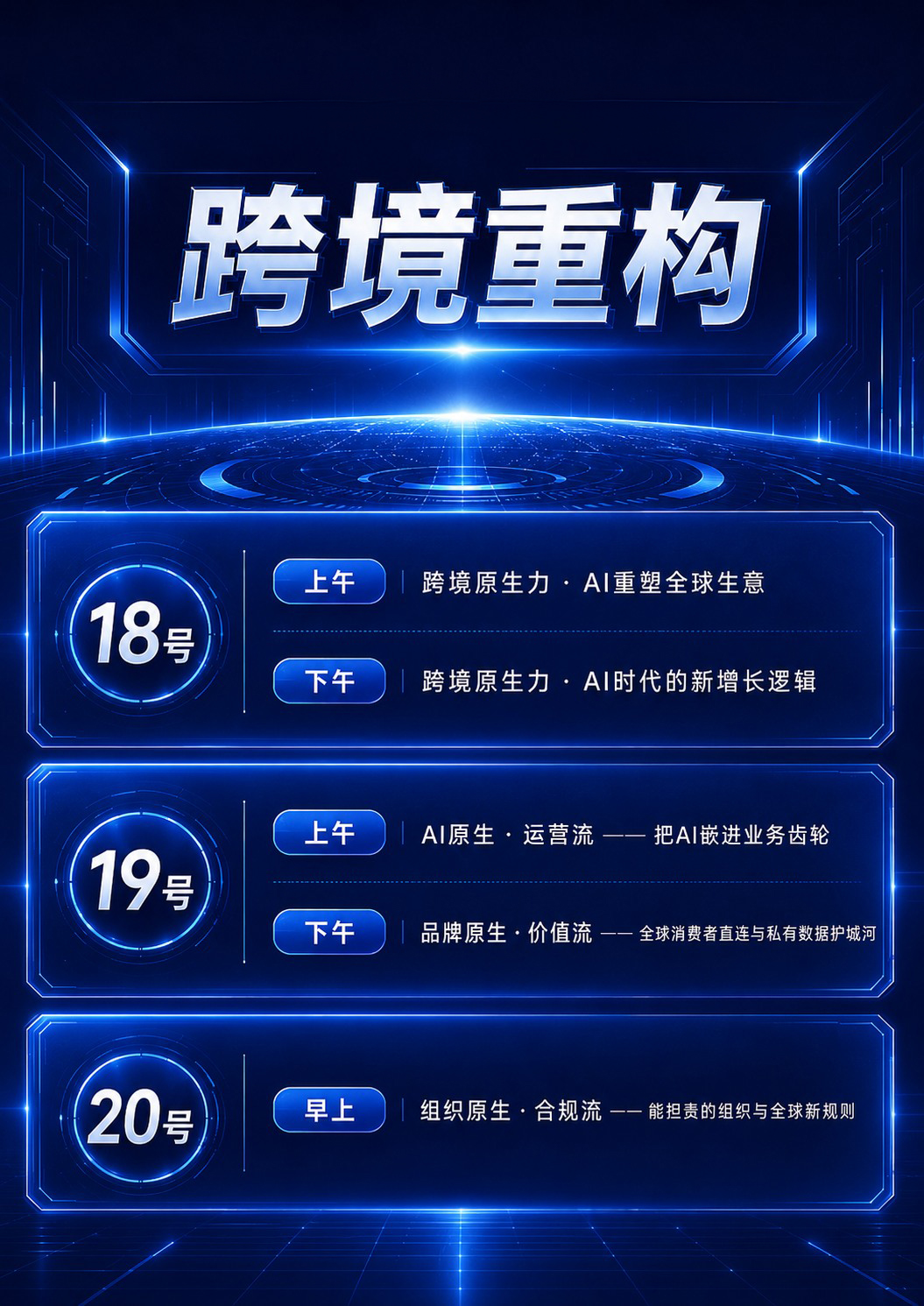 跨境电商大会议程